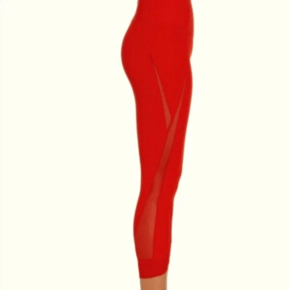 Zella Red Mesh Leggings - Picture 2 of 9